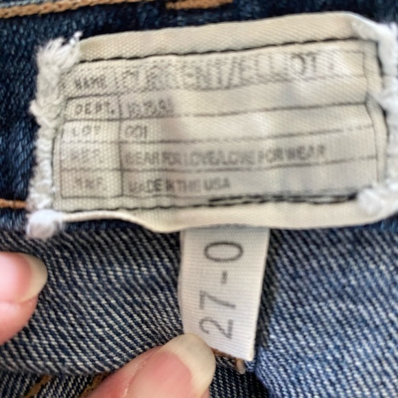 CURRENT/ELLIOT The rolled skinny loved tux black lace blue denim NEW size 27 - Picture 9 of 15